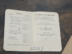 WWI 1919 Original Luxemburg Motor Show Bulletin, Chevron, Red Diamond Collar Tab