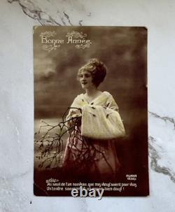 WWI 1919 US Army Soldiers Mail Bonne Année France Postcard-RMI/AEF Cancellations