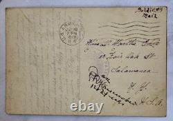 WWI 1919 US Army Soldiers Mail Bonne Année France Postcard-RMI/AEF Cancellations