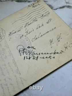 WWI 1919 US Army Soldiers Mail Bonne Année France Postcard-RMI/AEF Cancellations