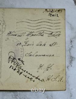 WWI 1919 US Army Soldiers Mail Bonne Année France Postcard-RMI/AEF Cancellations