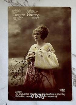 WWI 1919 US Army Soldiers Mail Bonne Année France Postcard-RMI/AEF Cancellations