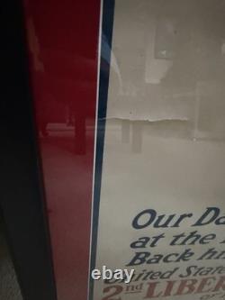 WWI 2nd Liberty Loan Original Poster (Dewey Artist 1917) Framed