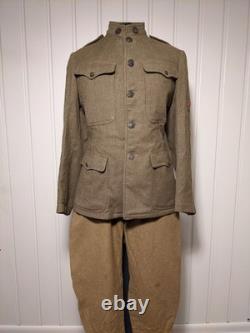 WWI 3rd ID 7th Infantry 2 Uniform set w letters NAMED WIA