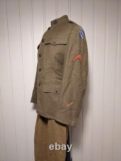 WWI 3rd ID 7th Infantry 2 Uniform set w letters NAMED WIA