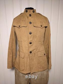 WWI 3rd ID 7th Infantry 2 Uniform set w letters NAMED WIA