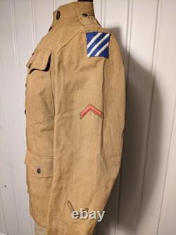 WWI 3rd ID 7th Infantry 2 Uniform set w letters NAMED WIA
