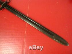 WWI AEF US ARMY M1905 Bayonet Marked RIA 1906 withM1905 2nd Pat Leather Scabbard