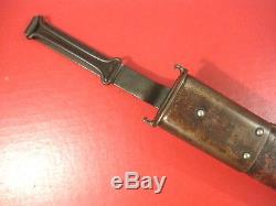 WWI AEF US ARMY M1905 Bayonet Marked SA 1908 withM1905 2nd Pat Leather Scabbard #4