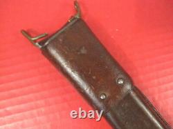 WWI AEF US ARMY M1905 Bayonet Marked SA 1914 withM1905 Modified Leather Scabbard