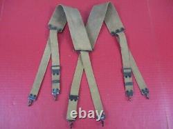 WWI AEF US Army M1903 Mills Canvas Suspenders for Cartridge Belt NICE RARE
