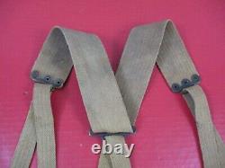 WWI AEF US Army M1903 Mills Canvas Suspenders for Cartridge Belt NICE RARE