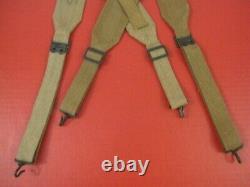 WWI AEF US Army M1907 Mills Canvas Suspenders Dated 1918 Unissued RARE