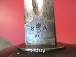 WWI AEF US Army M1913 Calvary Saber or Patton Sword withScabbard Dtd SA 1914