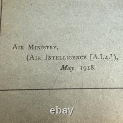 WWI Aeroplane Air Ministry Intelligence British Aeroplane, WWI Manual 1918