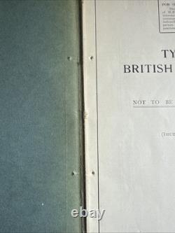 WWI Aeroplane Air Ministry Intelligence British Aeroplane, WWI Manual 1918