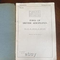 WWI Aeroplane Air Ministry Intelligence British Aeroplane, WWI Manual 1918