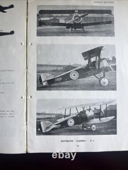 WWI Aeroplane Air Ministry Intelligence British Aeroplane, WWI Manual 1918