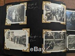 WWI American Soldier Snapshot Photo Album Black Soldiers, Verdun, Biplanes++