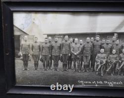 WWI Army Officers 2nd Regt 159th Depot Brigade Louisville, KY Photograph 39 x 10