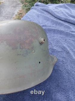 WWI Austrian Hungarian Empire Combat Helmet Original Paint Liner Chinstrap