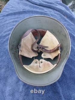 WWI Austrian Hungarian Empire Combat Helmet Original Paint Liner Chinstrap