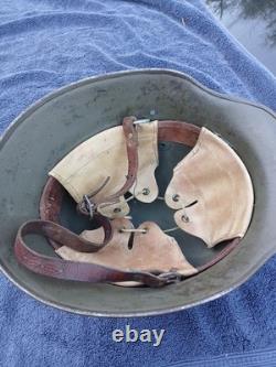 WWI Austrian Hungarian Empire Combat Helmet Original Paint Liner Chinstrap