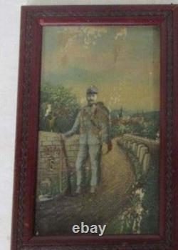 WWI Austro-Hungarian K. U. K. Soldier Reservist Memento Framed 1914-1916 Folk Art