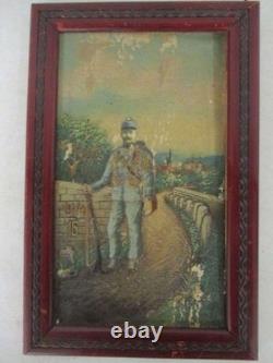 WWI Austro-Hungarian K. U. K. Soldier Reservist Memento Framed 1914-1916 Folk Art