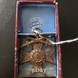 WWI Bavaria Military Merit Cross with Swords 3rd Class Original Box RARE
