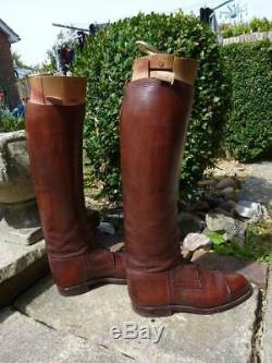 WWI British Military Army Officer's Leather Boots & Trees by Maxwell London