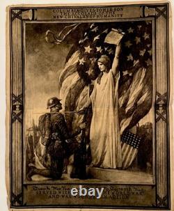 WWI Columbia Gives to Her Son Wounded in Action Certificate Penn 109th McNamee