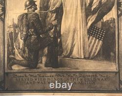 WWI Columbia Gives to Her Son Wounded in Action Certificate Penn 109th McNamee