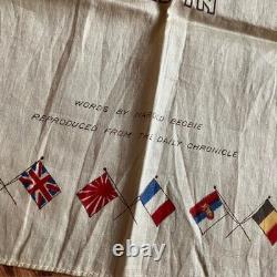 WWI Commemorative Cotton Hndkercheif British Soldier Fall In