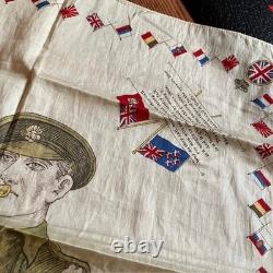 WWI Commemorative Cotton Hndkercheif British Soldier Fall In
