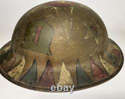 WWI Doughboy Helmet 1st Infantry Division & Big Red One & I Corps Markings