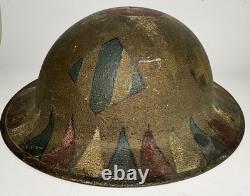 WWI Doughboy Helmet 1st Infantry Division & Big Red One & I Corps Markings