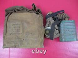 WWI Era AEF US Army Gas Mask & Canvas Carry Bag Original NICE Condition #1