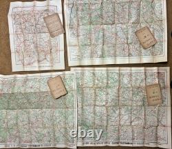 WWI Era Cartes Taride Maps Lot with Covers Nos. 3, 6, 6bis, 27 Vintage
