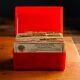 WWI Era Red Celluloid Recipe Box with Cards and Clippings War Time Circa 1918