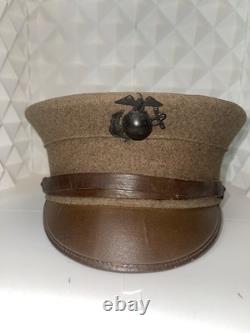 WWI Era USMC Marine Corps EM Bell Cap withEGA Original Named WWI Era USMC Marine Corps EM Bell Cap withEGA Original Named