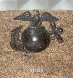 WWI Era USMC Marine Corps EM Bell Cap withEGA Original Named