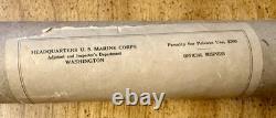 WWI Era United States Marine Corps War Service Certificate With Mailing Tube
