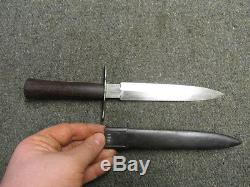 WWI FRENCH ARMY MODEL 1916 FIGHTING KNIFE With MATCHING NUMBERED SCABBARD