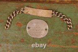 WWI (Father) + WWII (Son) Dog Tags + Bracelet RARE FIND George M. & W. Hinshaw