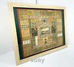 WWI Framed Ration Coupon Collage Folk Art Strasbourg Alsace Germany Trench 1917