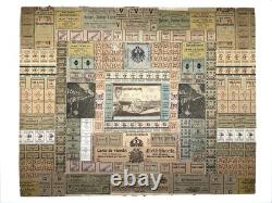 WWI Framed Ration Coupon Collage Folk Art Strasbourg Alsace Germany Trench 1917