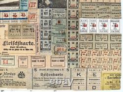 WWI Framed Ration Coupon Collage Folk Art Strasbourg Alsace Germany Trench 1917