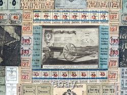 WWI Framed Ration Coupon Collage Folk Art Strasbourg Alsace Germany Trench 1917