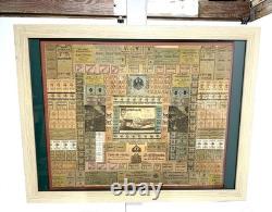 WWI Framed Ration Coupon Collage Folk Art Strasbourg Alsace Germany Trench 1917